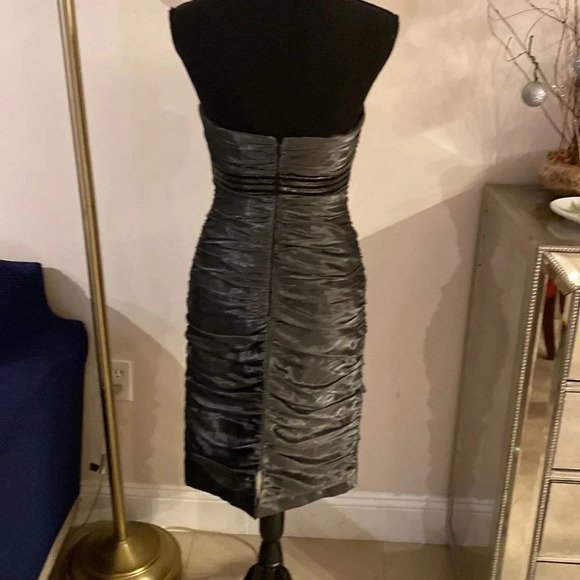 Carmen Marc Volvo metallic strapless dress size 4 - Picture 4 of 6
